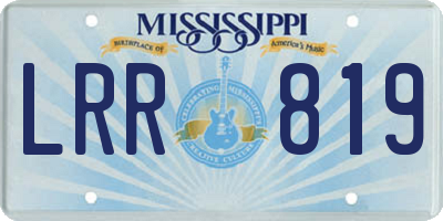 MS license plate LRR819