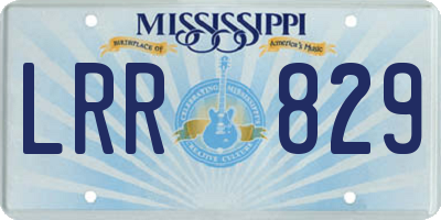 MS license plate LRR829