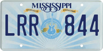 MS license plate LRR844
