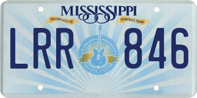 MS license plate LRR846