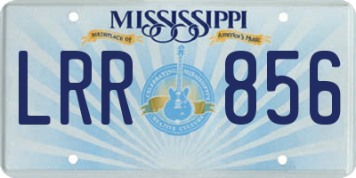 MS license plate LRR856
