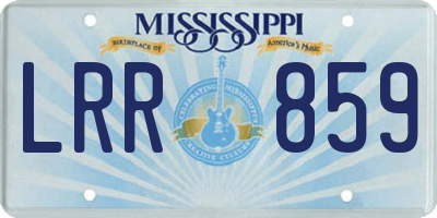 MS license plate LRR859
