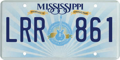 MS license plate LRR861