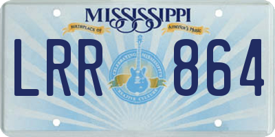 MS license plate LRR864