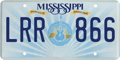 MS license plate LRR866
