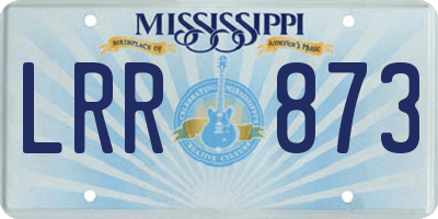 MS license plate LRR873