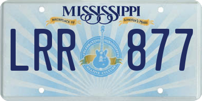 MS license plate LRR877