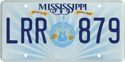 MS license plate LRR879