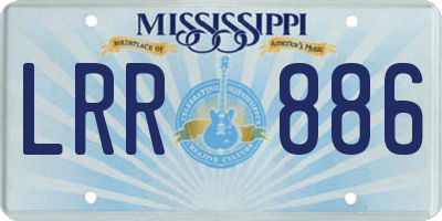 MS license plate LRR886