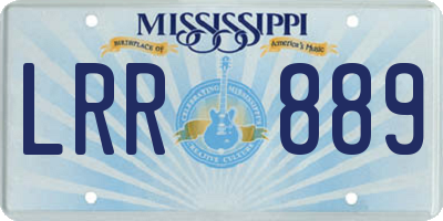 MS license plate LRR889