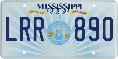 MS license plate LRR890