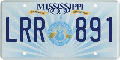MS license plate LRR891