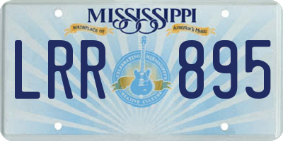 MS license plate LRR895