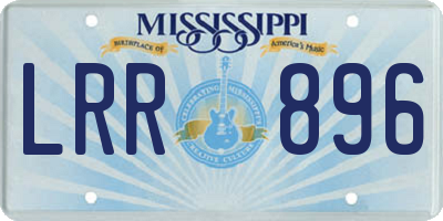 MS license plate LRR896