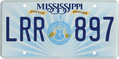 MS license plate LRR897