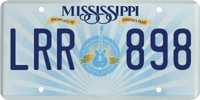 MS license plate LRR898