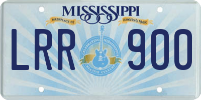 MS license plate LRR900