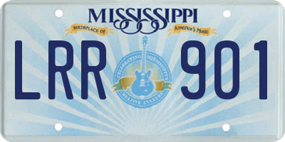MS license plate LRR901