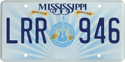 MS license plate LRR946