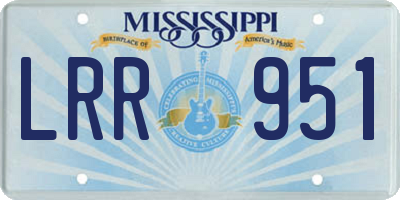 MS license plate LRR951