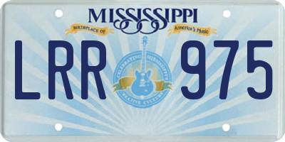 MS license plate LRR975
