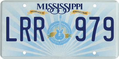 MS license plate LRR979