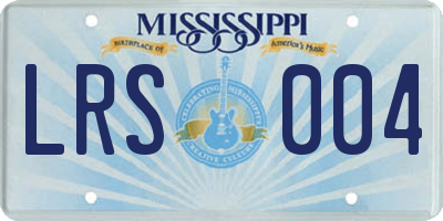 MS license plate LRS004