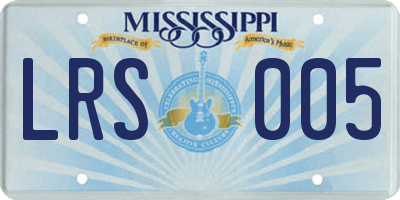MS license plate LRS005
