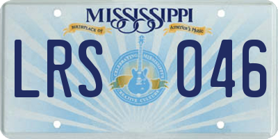 MS license plate LRS046