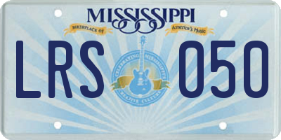 MS license plate LRS050