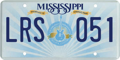 MS license plate LRS051