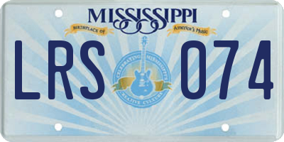 MS license plate LRS074