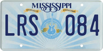 MS license plate LRS084