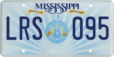 MS license plate LRS095