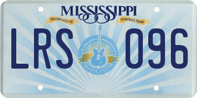 MS license plate LRS096