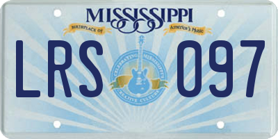 MS license plate LRS097