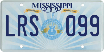 MS license plate LRS099