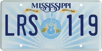 MS license plate LRS119
