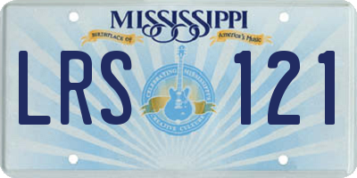 MS license plate LRS121