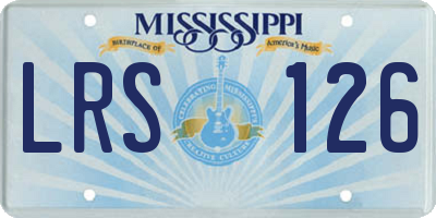 MS license plate LRS126