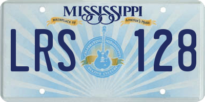 MS license plate LRS128