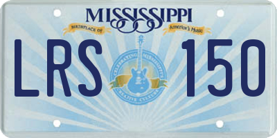 MS license plate LRS150