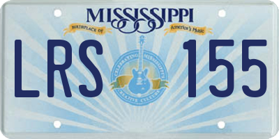 MS license plate LRS155