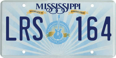 MS license plate LRS164