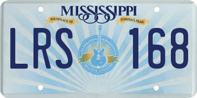 MS license plate LRS168