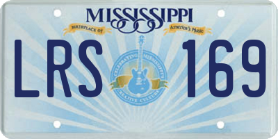 MS license plate LRS169