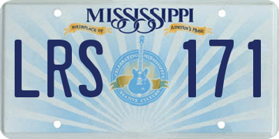 MS license plate LRS171
