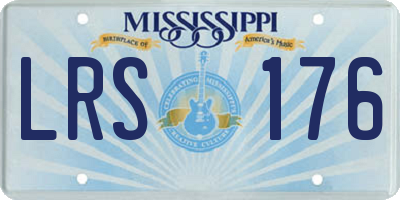 MS license plate LRS176