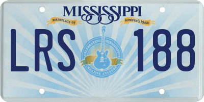 MS license plate LRS188