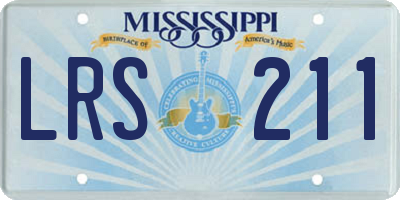 MS license plate LRS211